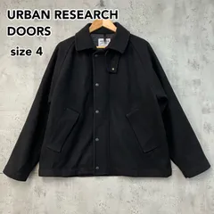 URBAN RESEARCH DOORS FORK & SPOON メルトン調ジップブルゾン size4 ブラック/黒 アーバンリサーチドアーズ F&S SM相当 秋冬アウター ★ ◇■