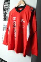 le coq sportif ルコックスポルティフ 長袖Tシャツ 機能性 レッド ビックロゴ 一般-15BCB