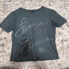 1181 ソニアリキエル SONIA RYKIEL プリーツ 半袖 シャツ 38 SONIA RYKIEL - ソニアリキエル 半袖Tシャツ グラフィックプリント