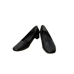 Z1603 Romeo Valentino ブラック パンプス 23.5EEE ロメオバレンティノ レディース 黒 通勤 就活 冠婚葬祭