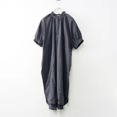 サマンサモスモス Samansa Mos2 SM2 フリルカラーシャツワンピース F‖チャコールグレー ドレス ロング ワイド ゆったり【2400014682434】