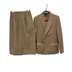 Z1603 （株）ワールド GIO SPORT ベージュ ツイード セットアップ レディース ツイード スカート レトロ