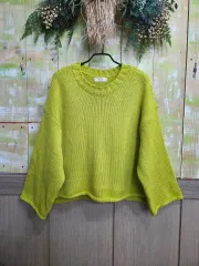 ライトグリーン ルーズフィット ニット