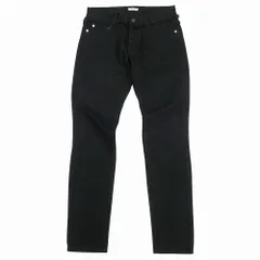 CHRISTIAN DADA クリスチャンダダ フリンジ ブラック デニム パンツ スリム テーパード ジーンズ サイズ26 黒 メンズ 【中古】
