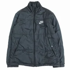 00s NIKE ナイキ ロゴ ブルゾン 中綿 ジャケット ジャンパー ナイロン 上着 サイズXL ブラック 黒 メンズ 【中古】