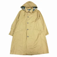 NORTH MARINE DRIVE ノースマリンドライブ フード付き コート モッズコート ジャケット 裏地チェック柄 ベージュ メンズ 【中古】