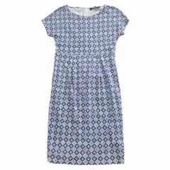 WEEKEND Max Mara ウィークエンドマックスマーラ 総柄 半袖 ワンピース ひざ丈 ブルー サイズS レディース 56210691670 【中古】のサムネイル