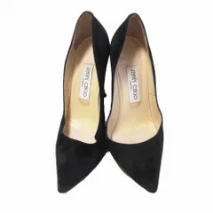 JIMMY CHOO ジミーチュウ スエード ポインテッドトゥ パンプス ハイヒール ブラック サイズ24cm レディース 【中古】