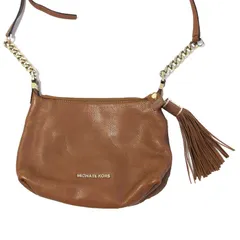 MICHAEL KORS マイケルコース レザー タッセル ショルダーバッグ ブラウン レディース 【中古】