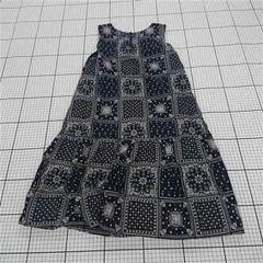 ◇ ⊂ ワンピース 【コムサイズム】キッズ 子供服 98-480G15 バンダナ柄 ノースリーブワンピース 150A ネイビー系 E  【1510070002143】