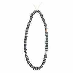 ヴィンテージ アンティーク トレード ビーズ ネックレス 80cm グレー ブラック メンズ  【中古】