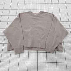 ◇ Θ 【ザラ ZARA】ニットセーター レディース Lサイズ ベージュ系 クルーネック E  【1510070016430】