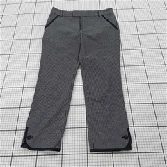 ◇ Θ 【組曲】千鳥格子柄 ストレートパンツ 2サイズ ブラック系 レディース E  【1510230003478】