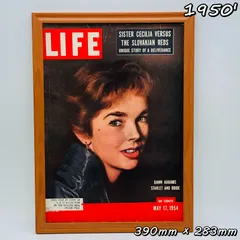 ビンテージ 広告　ポスター フレーム付　　『 ライフ マガジン 表紙 (Life) 』 1950's　※当時物　オリジナル アメリカ 輸入雑貨　ヴィンテージ　アドバタイジング  ( AZ1712 )