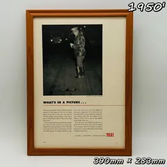 ビンテージ 広告　ポスター フレーム付　　『 ライフ マガジン (Life) 』 1950's　※当時物　オリジナル アメリカ 輸入雑貨　ヴィンテージ　アドバタイジング  ( AZ1727 )