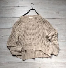 定価1.2万円 URBAN RESEARCH アルパカ混畦ショート丈ニット