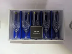 「値下げしました！」HOYA　クリスタルガラス　シャンパングラス　5個入り