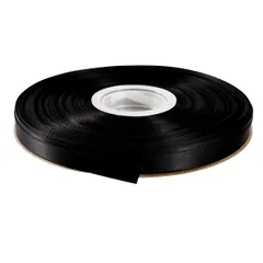 新品 ITIsparkle 両面サテンリボン 幅9mm×45M巻 手芸 服飾 ラッピング ちょう結び リボン #030-ブラック