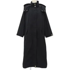 美品▲WOOLRICH ウールリッチ WWOU0651 ANORAK 金ボタン ウエストシェイプ ZIPロング コート ブラック ゴールド金具 S 正規品 レディース