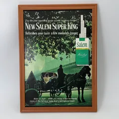 ビンテージ 広告　ポスター フレーム付　　『 セーラム煙草（Salem) 』　 50's・60's　※当時物　オリジナル アメリカ 輸入雑貨　ヴィンテージ　アドバタイジング  ( AZ1540 )