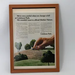 ビンテージ 広告　ポスター フレーム付　　『 カラダサスパーク (caladasaspark) 』　 50's・60's　※当時物　オリジナル アメリカ 輸入雑貨　ヴィンテージ　アドバタイジング  ( AZ1539 )