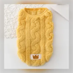 袖なし あったか ベスト （黄色） 犬服 猫服 ペット用品 犬の服 小型犬 冬