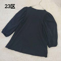 大きいサイズ！23区 たっぷりギャザー コットン カットソー サイズ44 