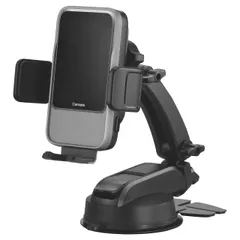 カーメイト 車用 【スマホ ホルダー】 iPhone用 【 電動開閉 ワイヤレス充電 】吸盤取付タイプ SA505 [置くだけホールド] [吸盤取付]