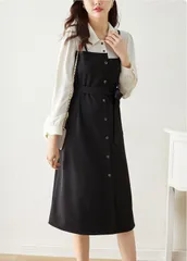 DAZY レイヤード風シャツワンピース