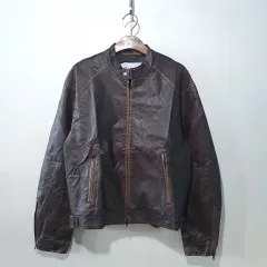 SS新作) ヴィンテージ ウォッシュ バイカー ジャケット 2color M L