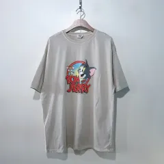 SS新作) トムとジェリー ピグメント半袖Tシャツ 4color