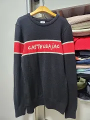 カステルバジャック ブラック/レッド ニット セーター