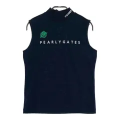 サイズ：0 PEARLY GATES パーリーゲイツ  ノースリーブハイネックシャツ  ネイビー系 [240101552879] ゴルフウェア レディース ストスト