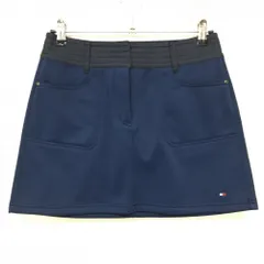 【美品】トミーヒルフィガー スカート ネイビー 裏起毛 レディース M ゴルフウェア Tommy Hilfiger Golf