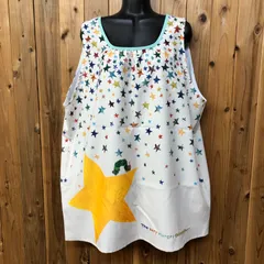はらぺこあおむし 星柄 エプロン スモック 保育士 幼稚園教論 先生 ゆったり 両側ポケットあり