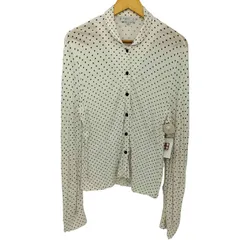 アニエスベー agnes b. レーヨンポリ ドット柄 ラウンドカラーシャツ レディース  3