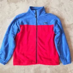 美品【PenField／フリースジャケット】90s～Y2Kリバイバル／メンズS／レッド×ブルー／カラーブロック／アウトドア×ストリート／美品／男女兼用／オーバーサイズ／ゆるめシルエット／リラックスフィット