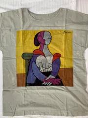 W)90s~00s Picasso ピカソ 絵画 アート 女 Tシャツ ART VINTAGE