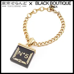 シャネル CHANEL ブレスレット ゴールドxホワイトxブラック メタル プラスチック ラインストーン No5 ココマーク D21S レディース 001013991