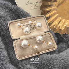 限定◆Pearl double earring パール　ダブル　樹脂イヤリング　普段使い　デイリー使い　華やか　パーティー　イヤリング　アレルギー　可愛い　上品　お洒落　ピアス　シンプル　金アレ
