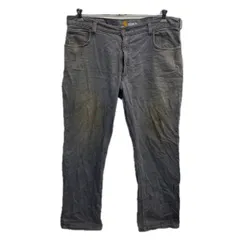 90s～ Carhartt ワークパンツ W38 グレー カーハート ジップアップ ワーク ビッグサイズ 無地 2511-151のサムネイル