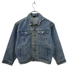 THE Disney STORE デニムジャケット M キッズ ブルー ディズニーストア ボタン バックデザイン ミッキー キャラクター 春物 a711-5505