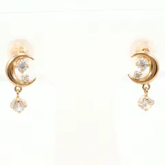 カナルヨンドシー canal4℃ K10PG ピアス ジルコニア 総重量約0.5g