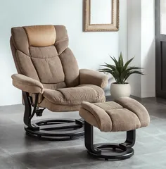 ♪コーデュロイ パーソナルチェア ［幅84cm］　　　　リクライニング リクライニングチェア オットマン リラックスチェア 昼寝 仮眠