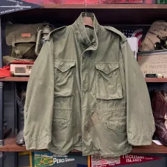 M/S 70s M65 フィールド ジャケット 米軍 オリジナル ミリタリー 銅メッキ ジッパー マウンテンパーカー