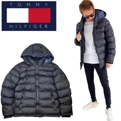 トミーヒルフィガー TOMMY HILFIGER 中綿 ジャケット 158AN508 ブラック メンズ アウター ナイロン ファスナー付き ポケット 上着 PUFFER JACKET 新品 正規品 未使用品