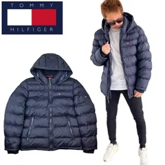トミーヒルフィガー TOMMY HILFIGER 中綿 ジャケット 158AN508 ミッドナイト ネイビー メンズ アウター ナイロン ファスナー付き ポケット 上着 PUFFER JACKET 新品 正規品 未使用品