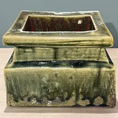 某有名オークション購入 織部焼 花瓶 希少 時代物 植木鉢 陶芸