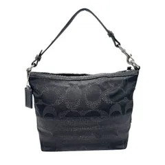 COACH コーチ ショルダーバッグ シグネチャー ナイロン ブラック ワンショルダー セミショルダー ハンドバッグ 12909 レディース