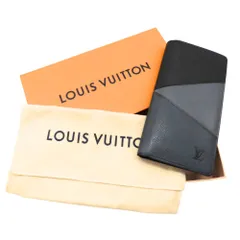 【中古】LOUIS VUITTON ルイヴィトン M30715 タイガ ポルトフォイユ・ブラザNM 二つ折り財布 長財布 ロングウォレット スリム メンズ ブラック グレー シンプル A2504697 【無料ギフトラッピング承ります】